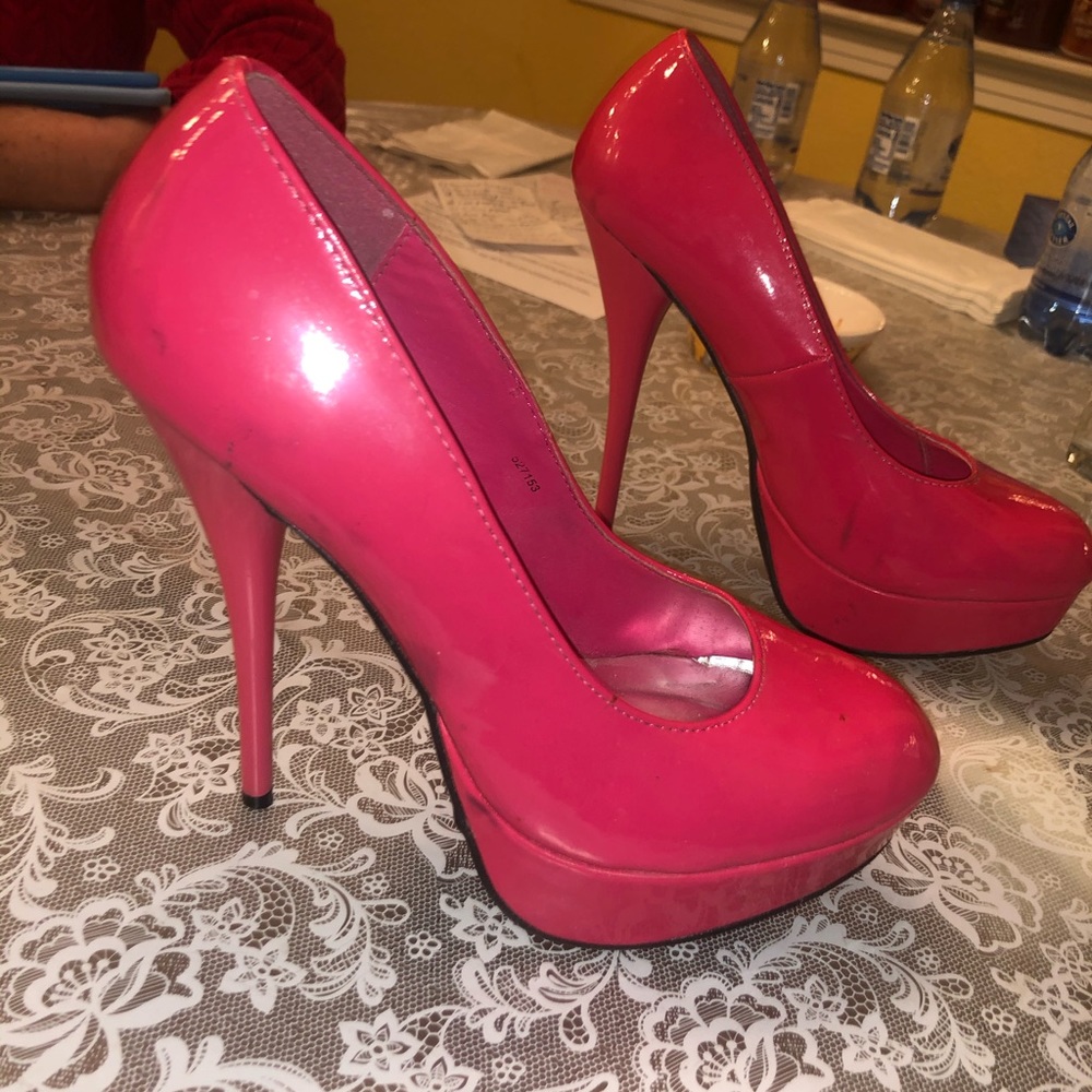 Hot pink Barbie style Charlotte Russe heels 8